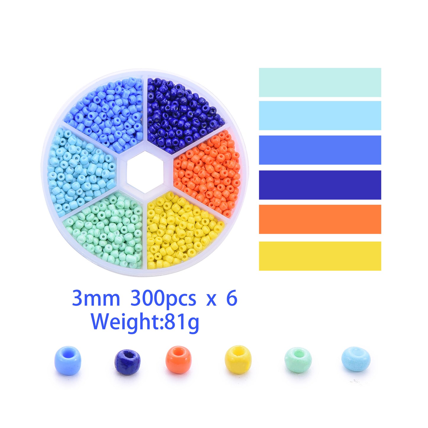2-3mm Glass Millet Beads Combo Set