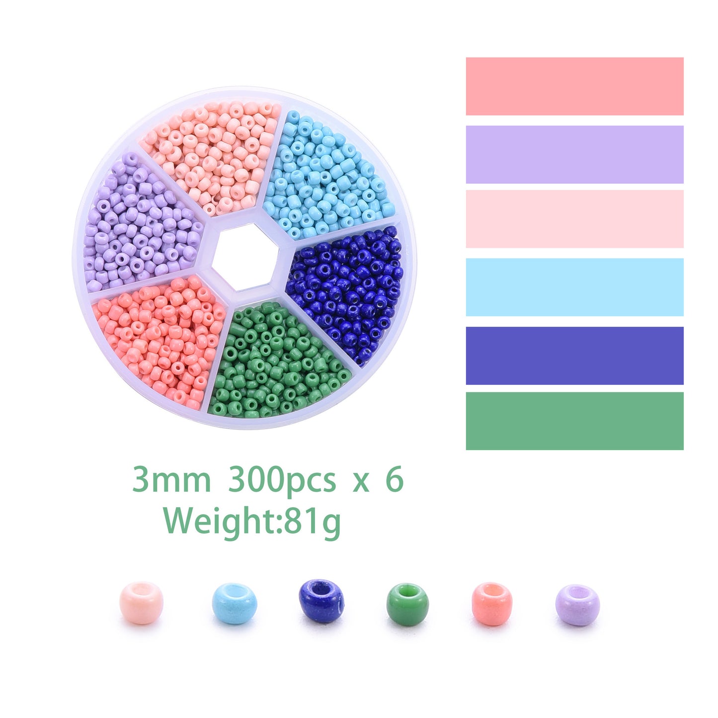 2-3mm Glass Millet Beads Combo Set