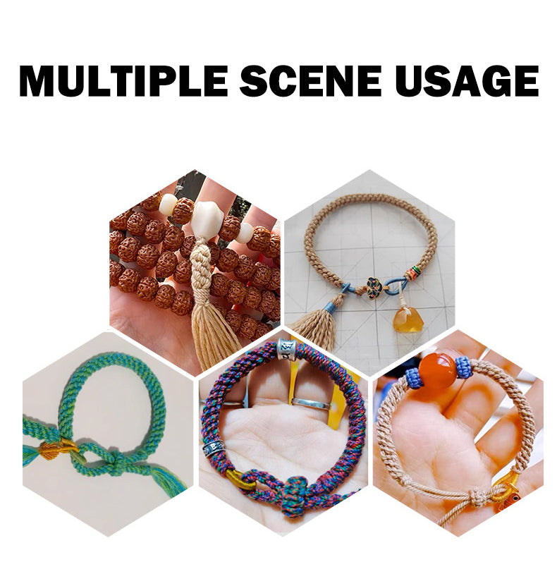 100m White Flat elastic thread, high elasticity and wear-resistant beading thread(Only buy the line and do not ship)