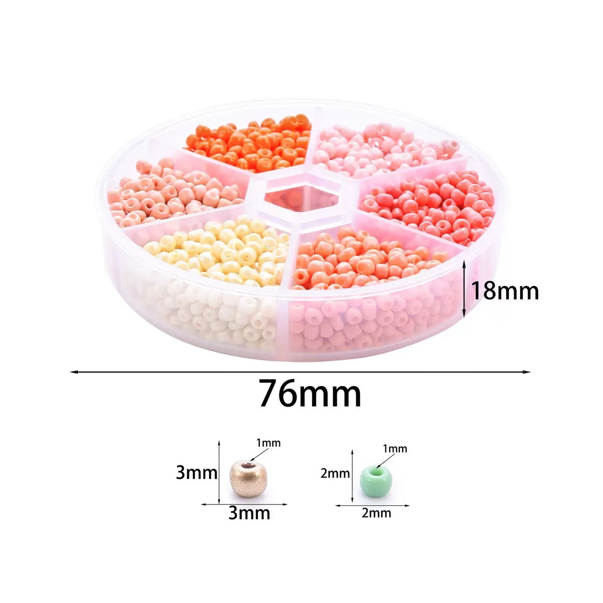 2-3mm Glass Millet Beads Combo Set