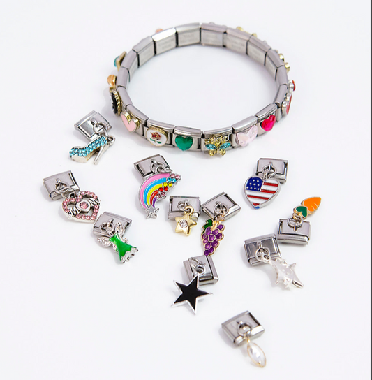 DIY Italian Modular Bracelet-Silver