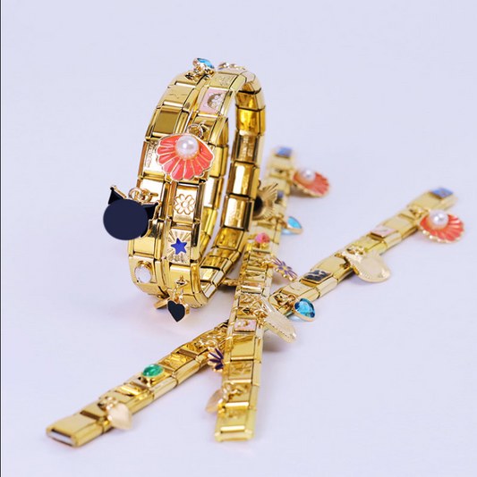 DIY Italian Modular Bracelet-Gold