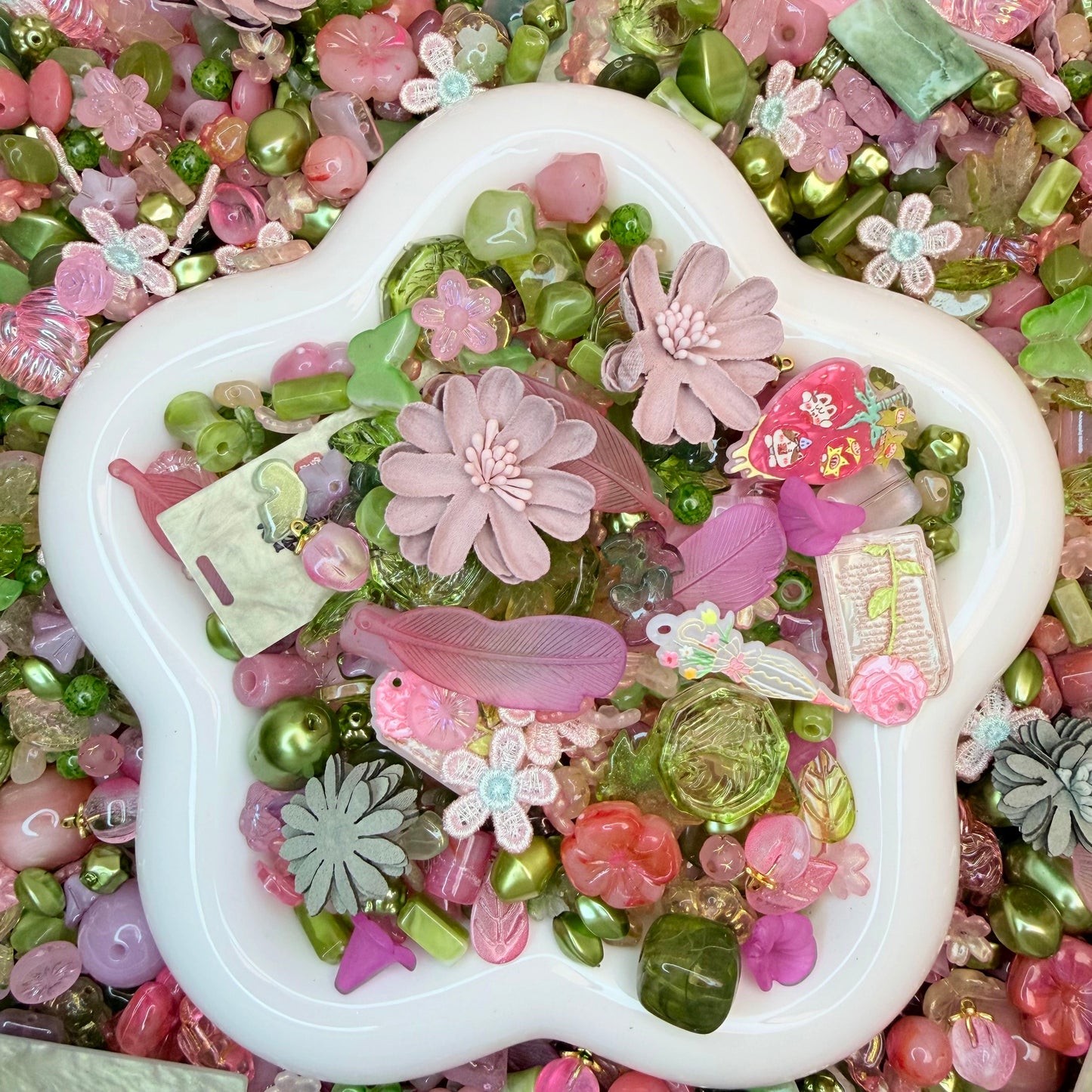 Cottage Floral Beads