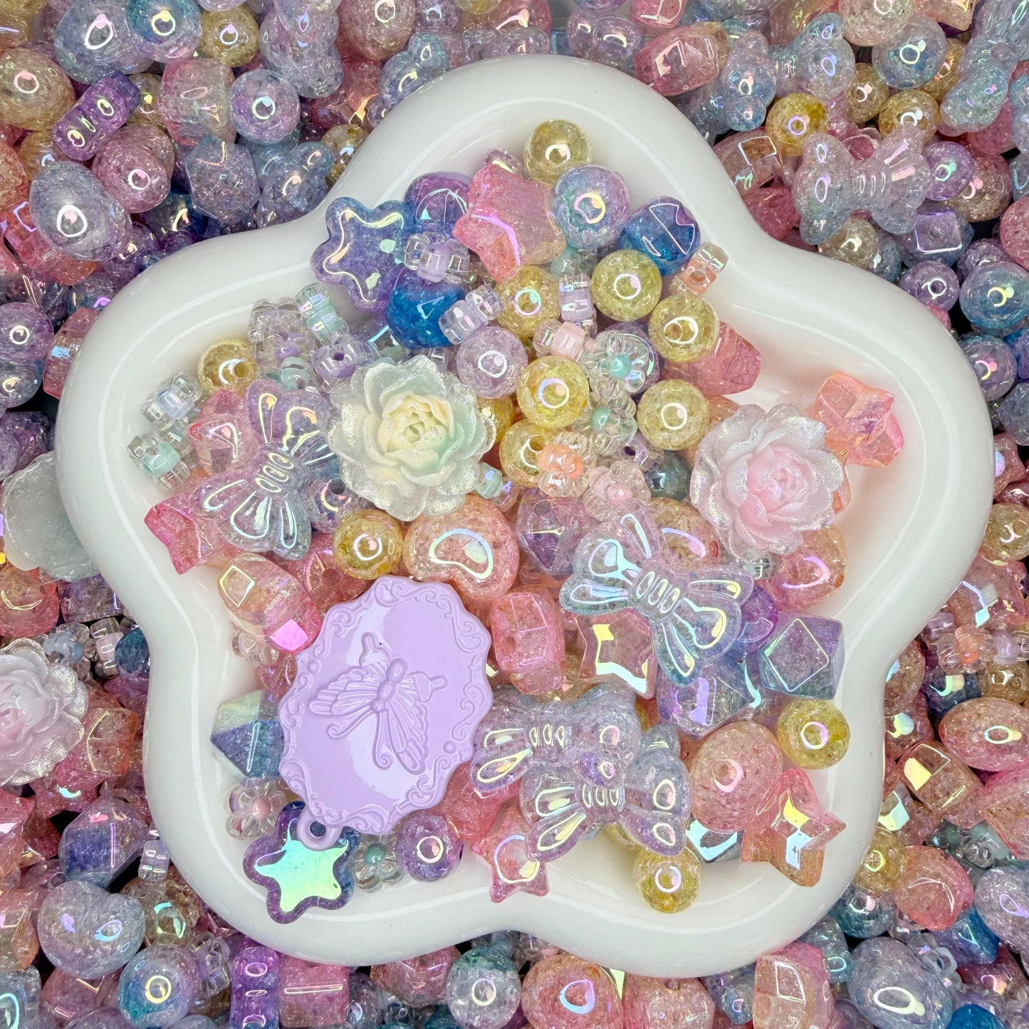 Crackle Suger Beads