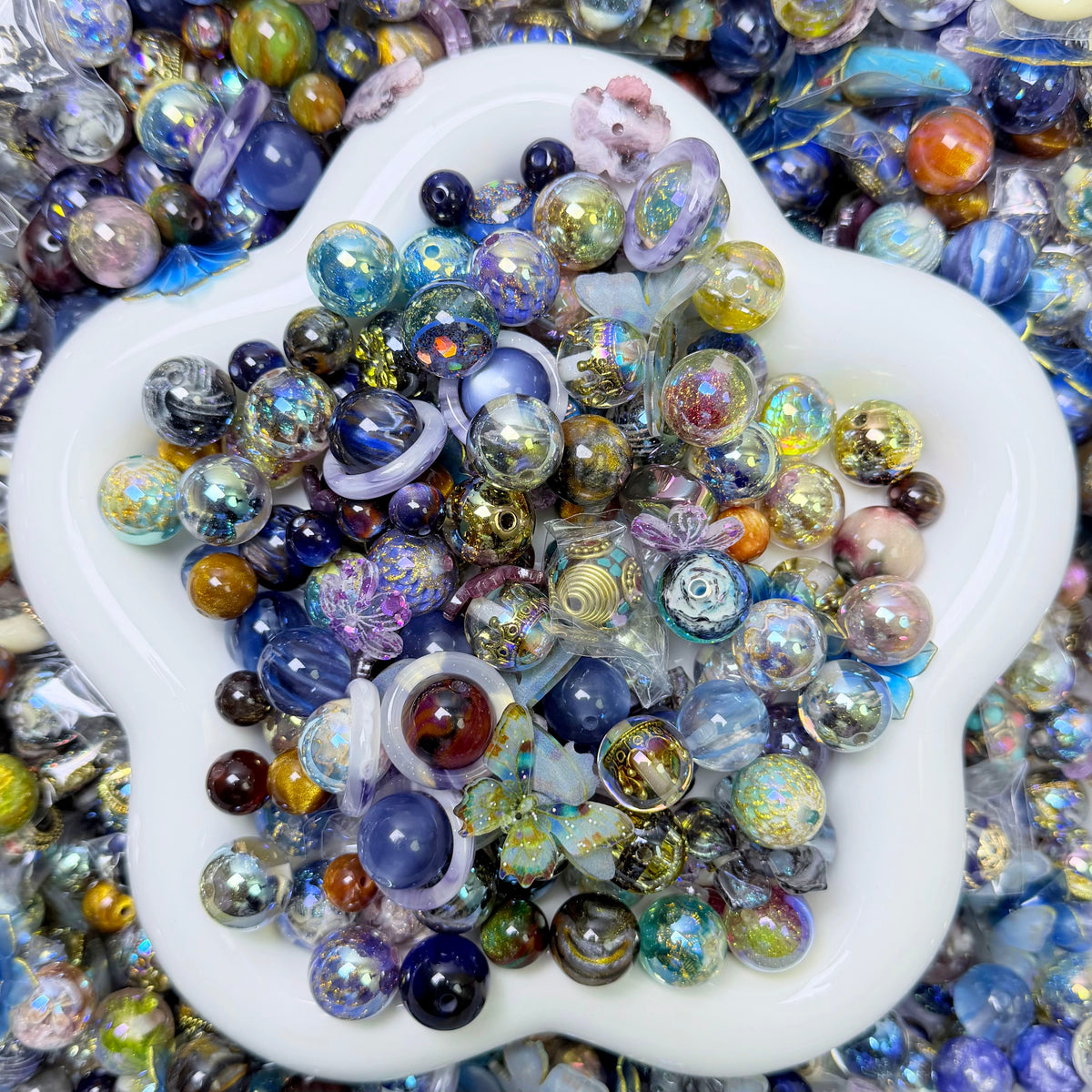 galaxy resin beads
