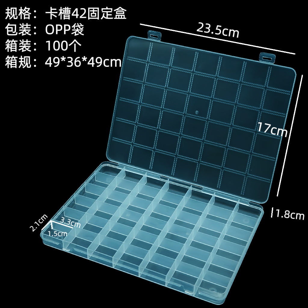 24 Grids Clear Plastic Bead Organizer Box
