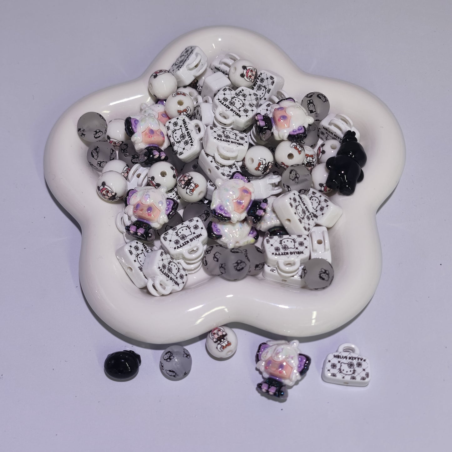 Black and white Theme Beads