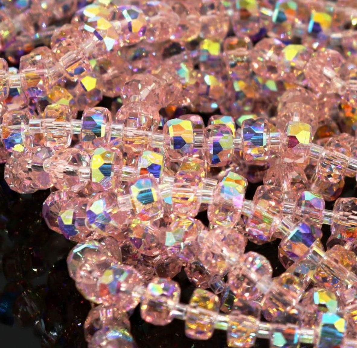 Crystal glass beads (wheel /round and other beads) Beadss Blind Bag