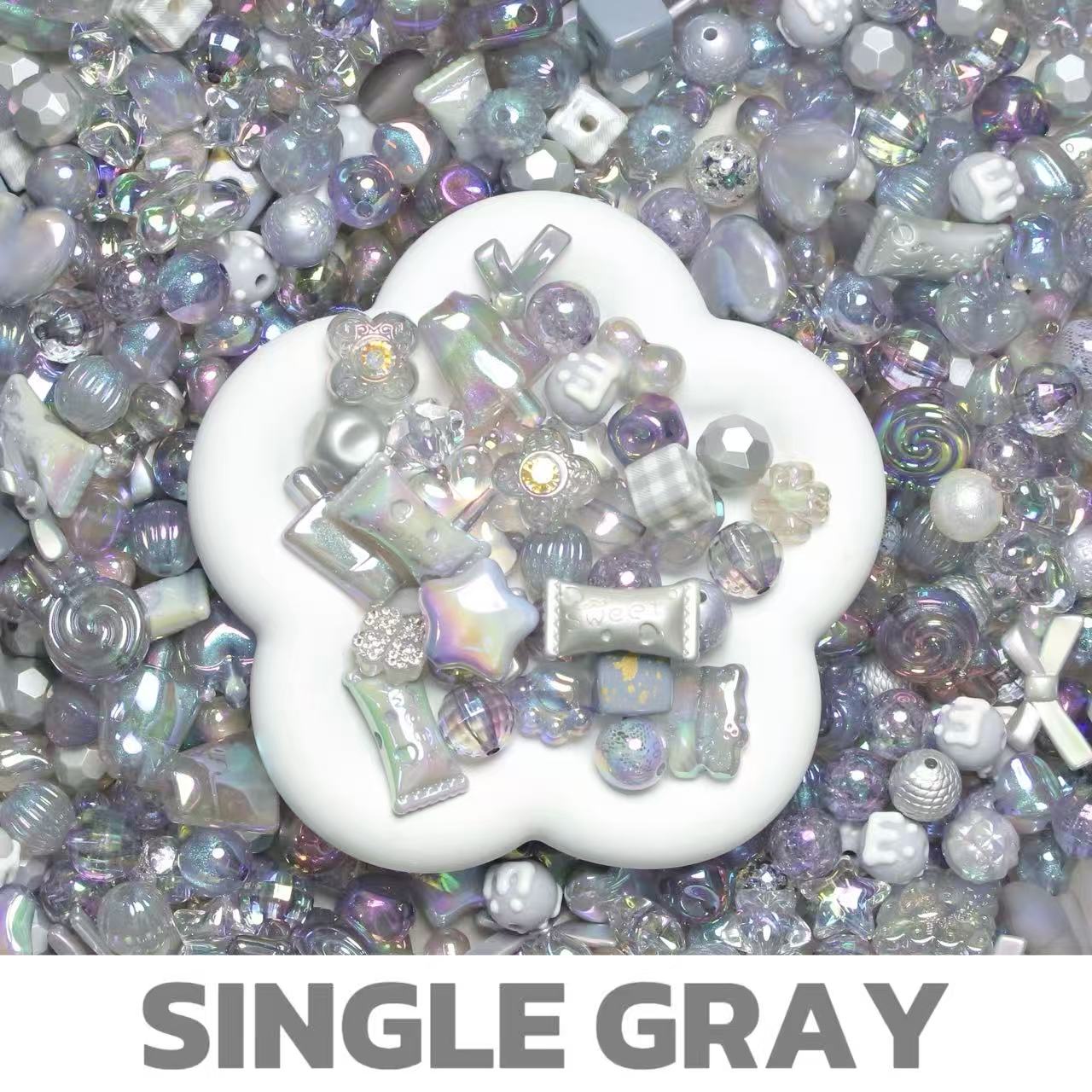 Single Gray Beads