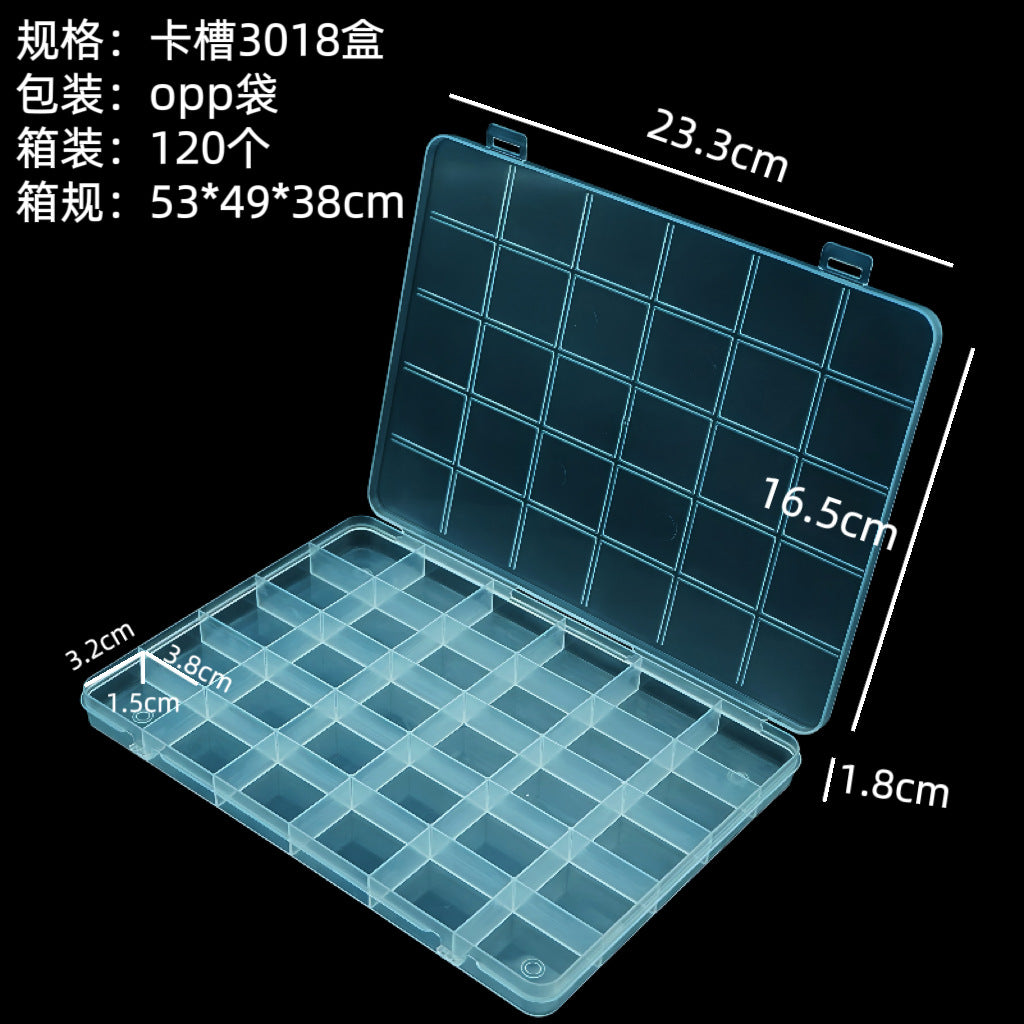 24 Grids Clear Plastic Bead Organizer Box