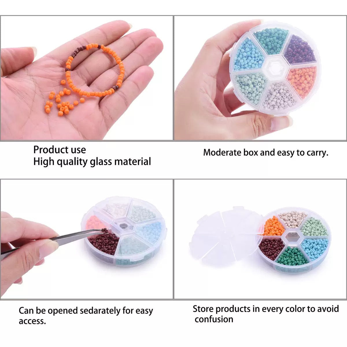 2-3mm Glass Millet Beads Combo Set