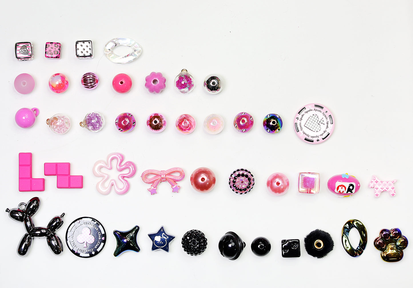 Black Pink Beads