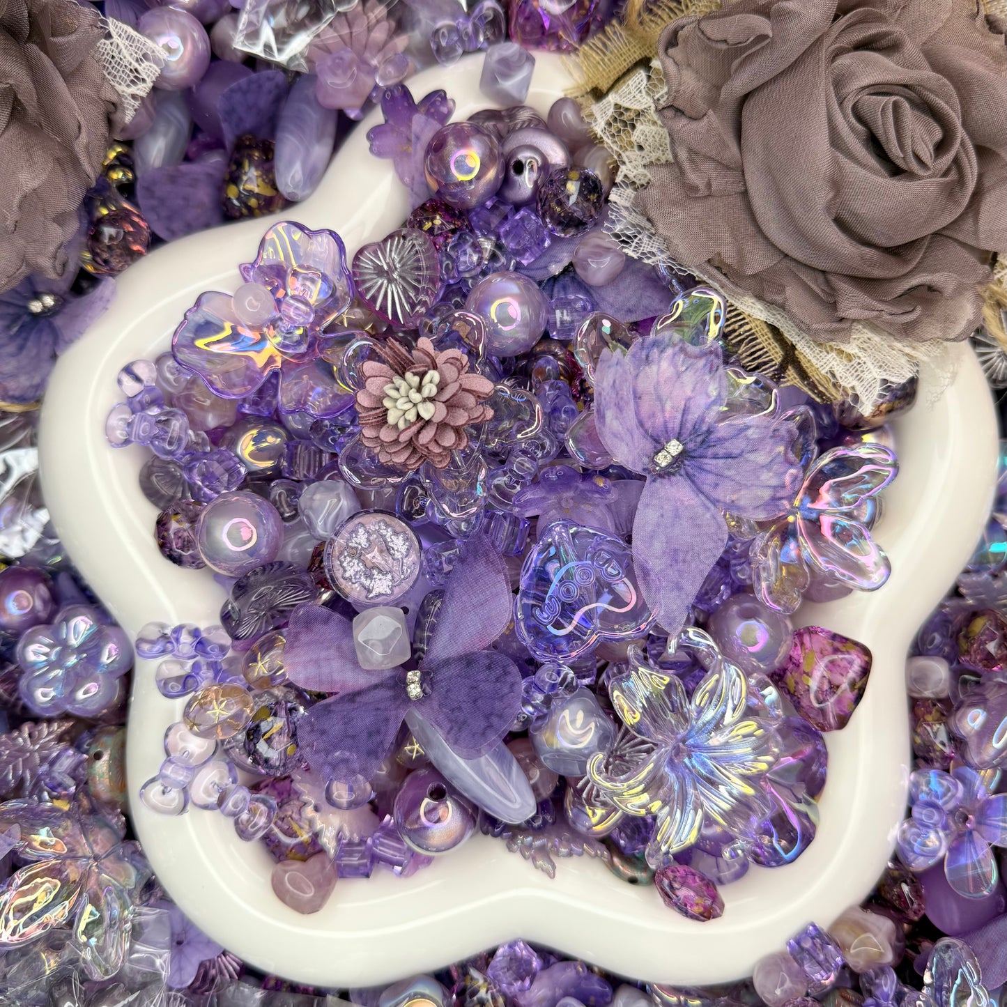 Ash purple Beads