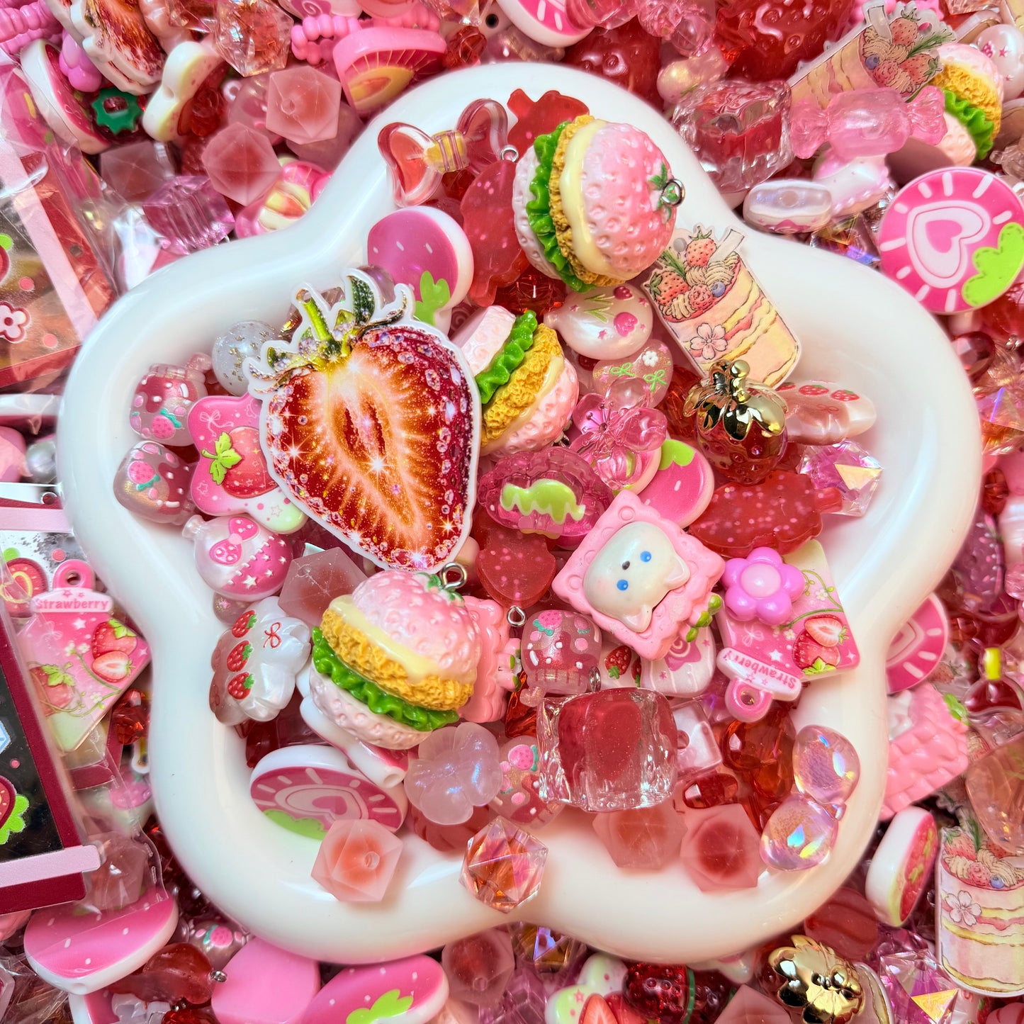 srawberry desert Beads