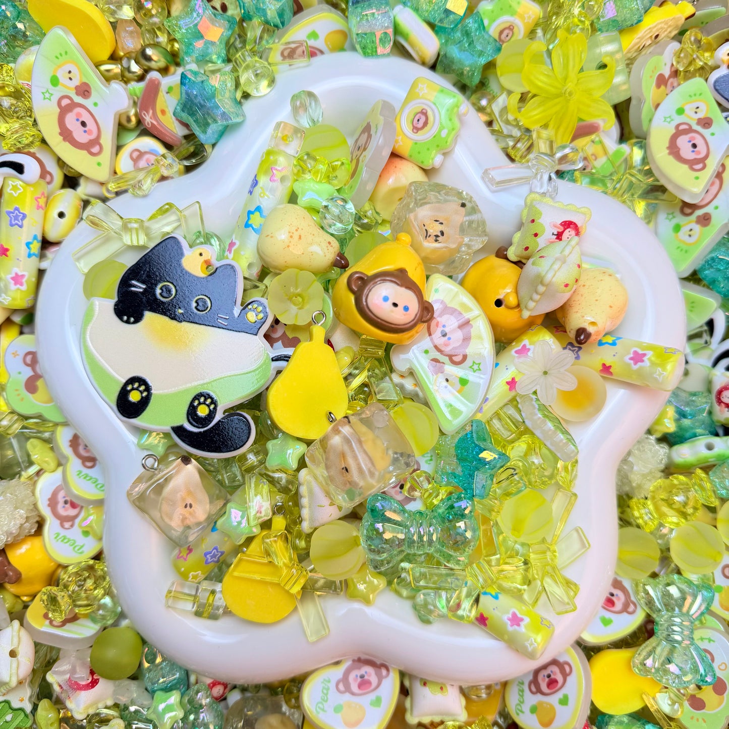 Pear monkey Beads