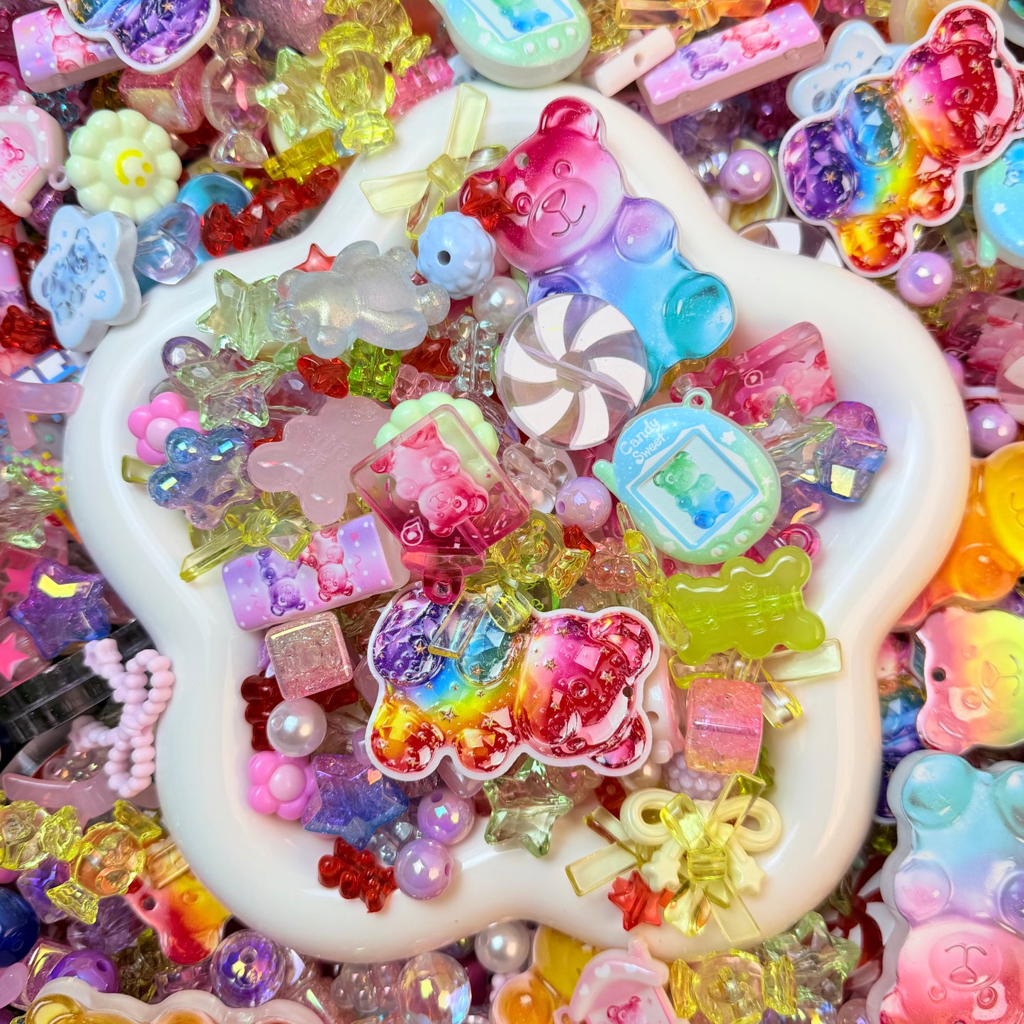 Rainbow bear candy Beads