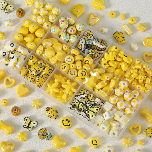 Hand painted ceramic beads