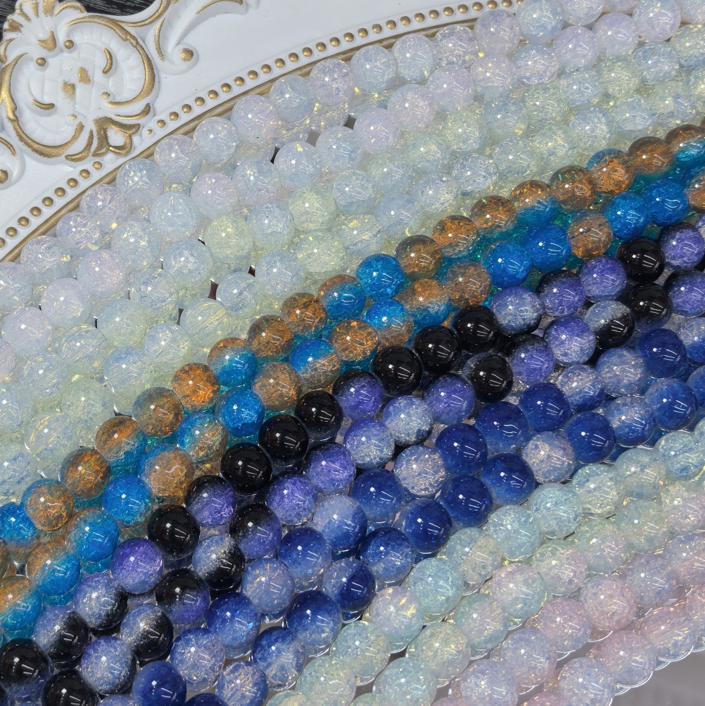 Crystal glass beads (wheel /round and other beads) Beadss Blind Bag