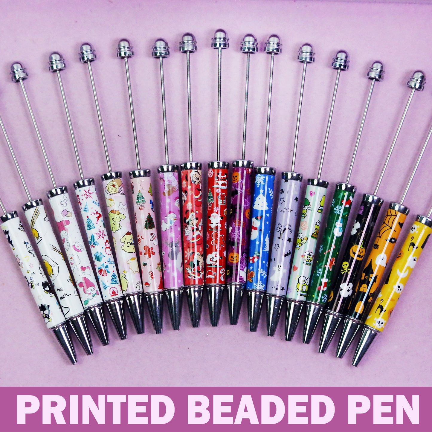 Printed beaded pen