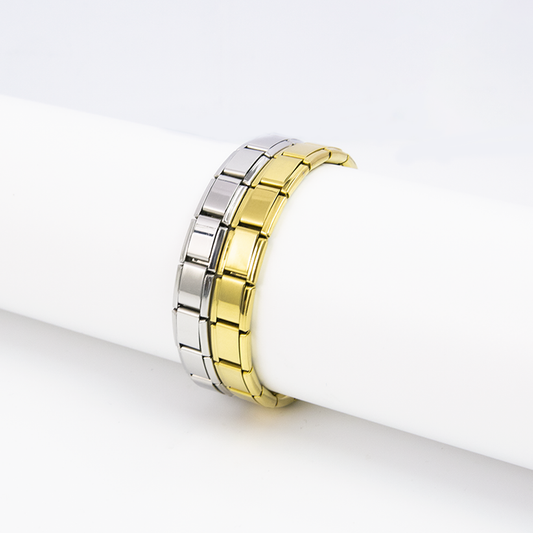 Gold Italian Charm Bracket - 17 Single Color Charms