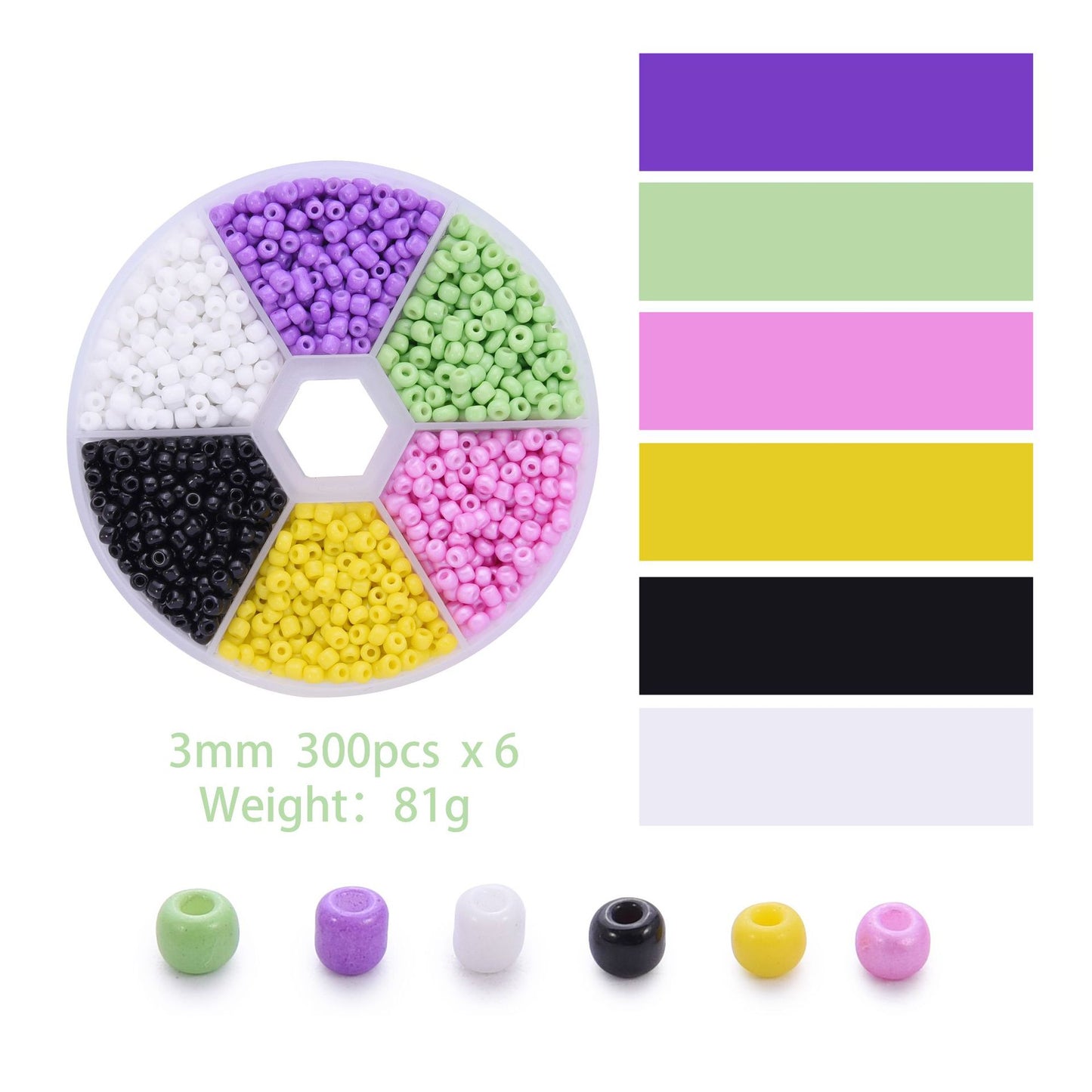 2-3mm Glass Millet Beads Combo Set
