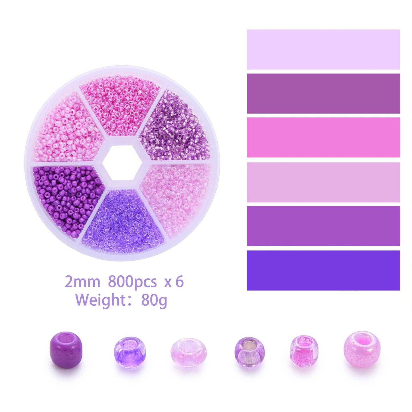 2-3mm Glass Millet Beads Combo Set