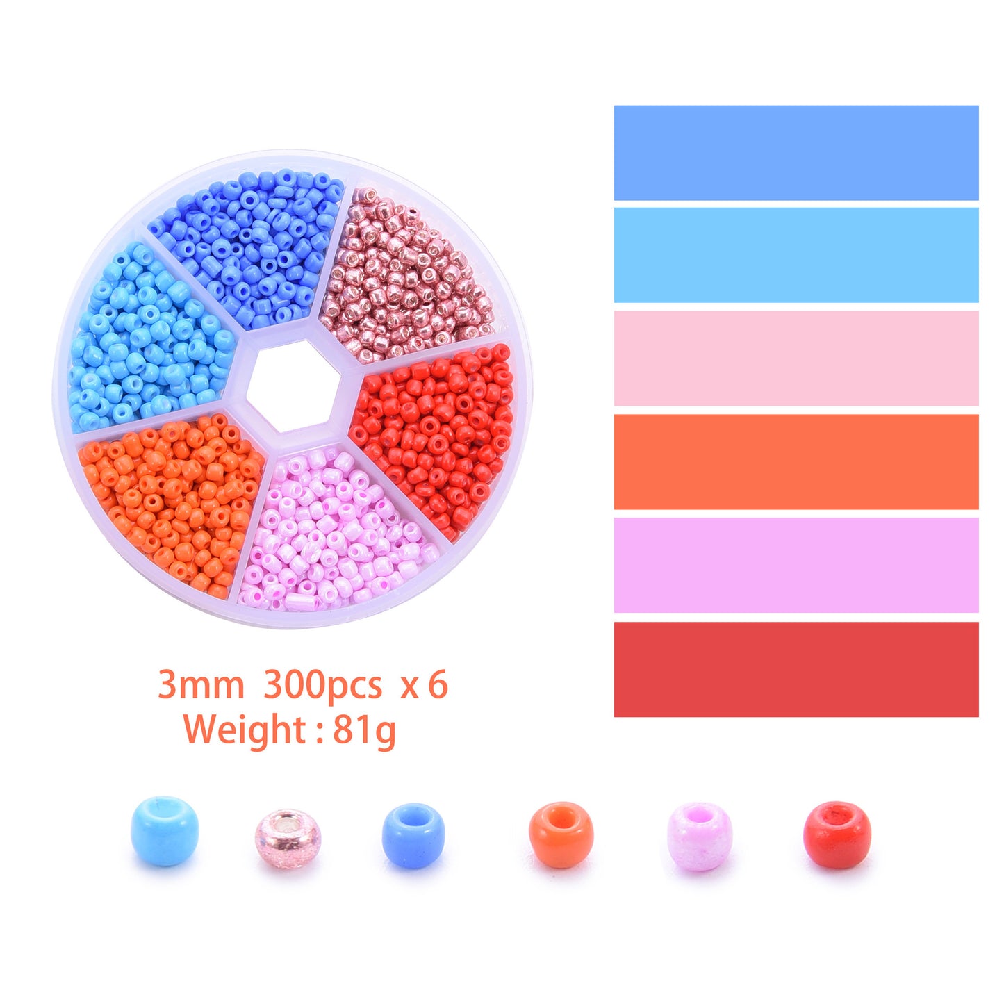 2-3mm Glass Millet Beads Combo Set