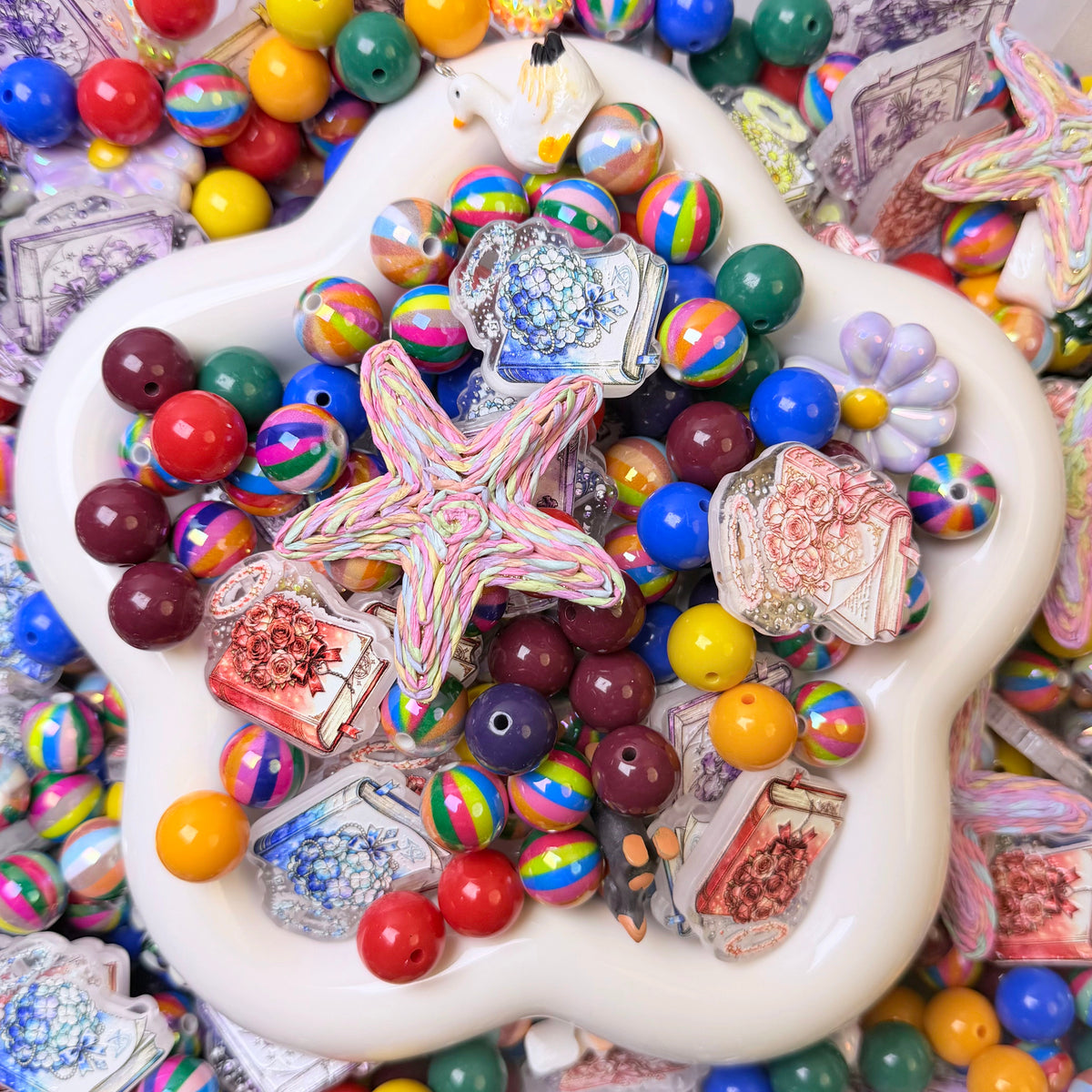 Vintage Floral Beads