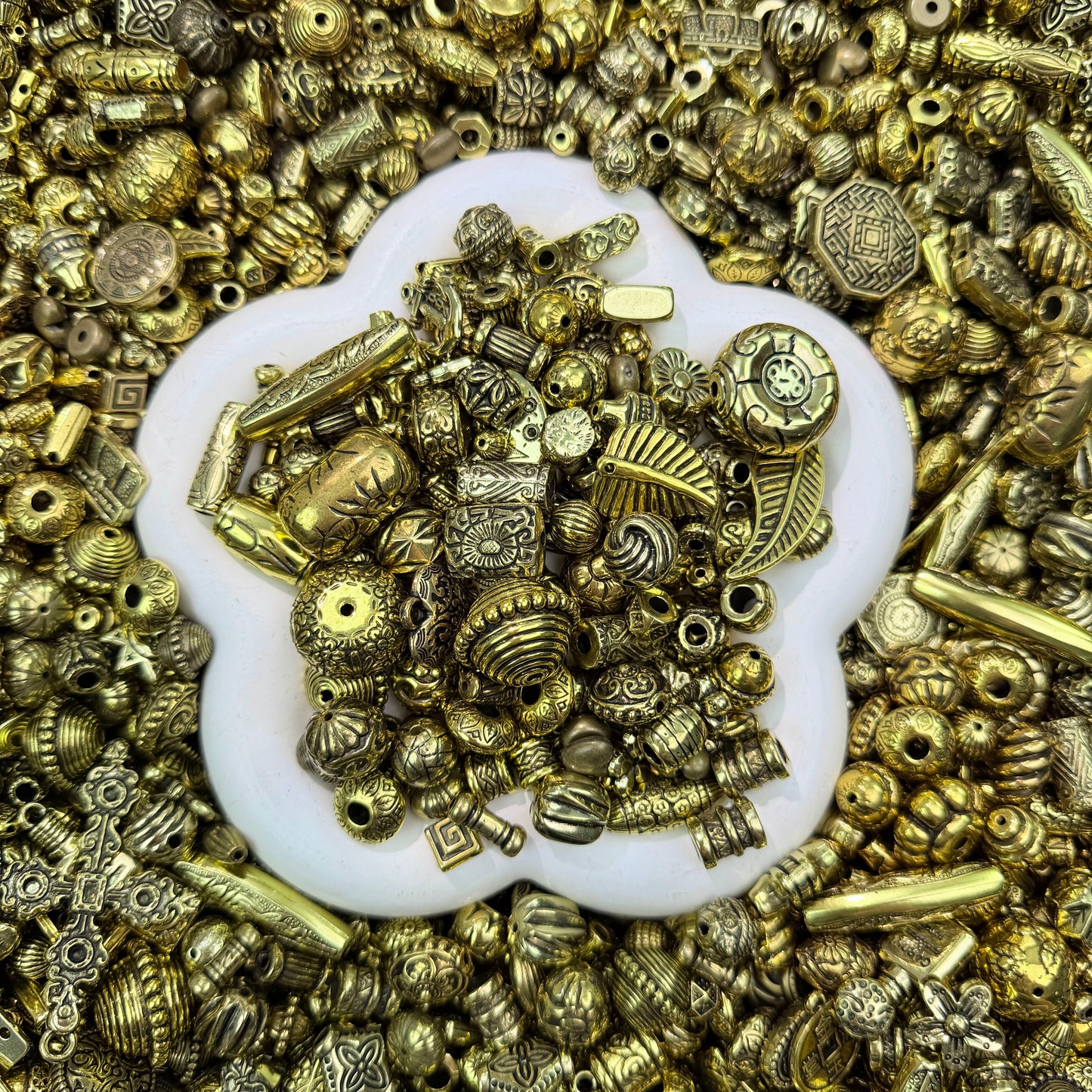 Aged golden Beads