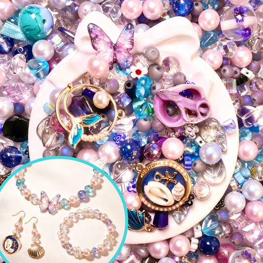 Starry Ocean Wings Crystal Pearl Resin beads