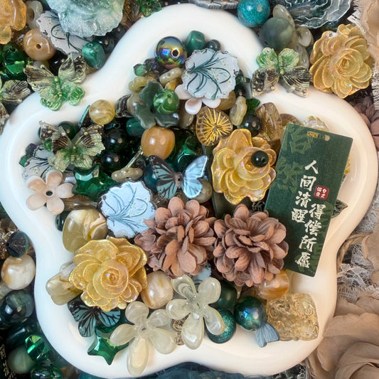 Sepia Leaf  Beads