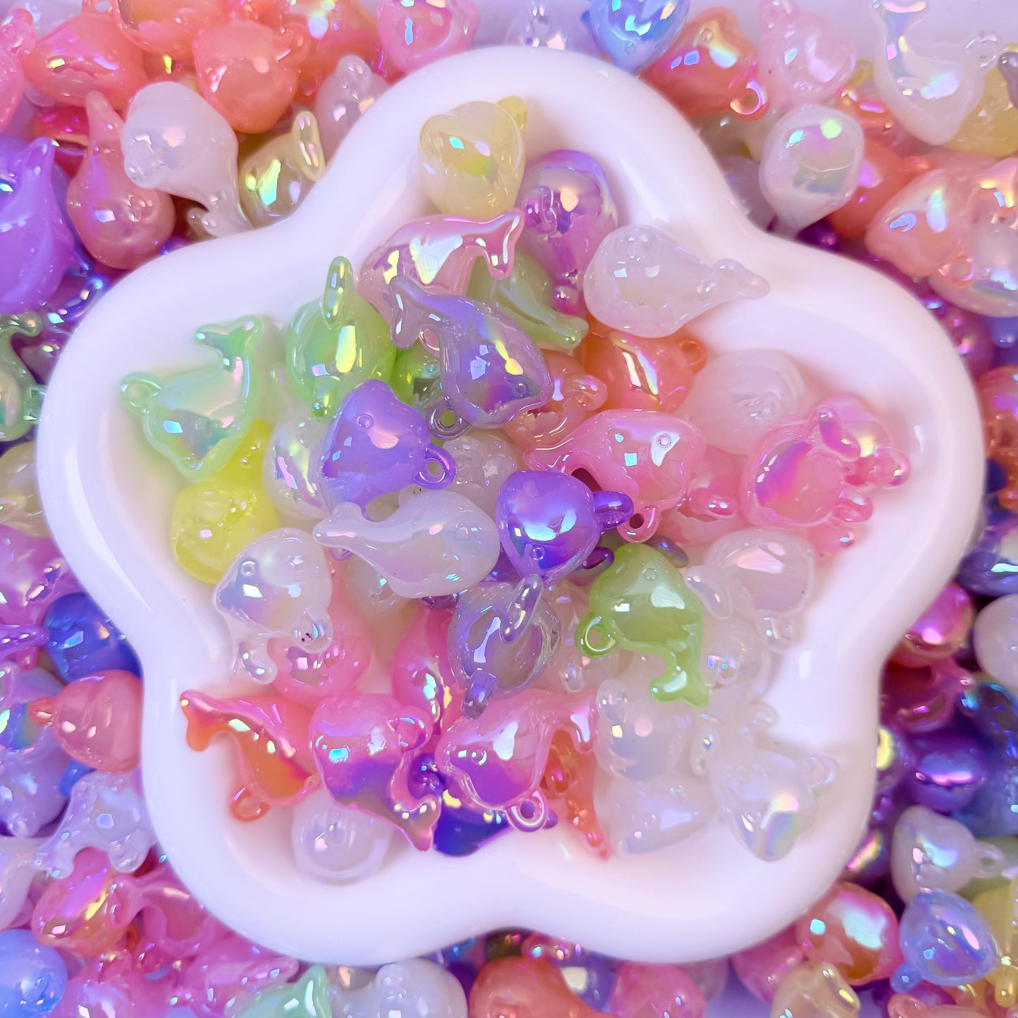 Bubble Aurora Dolphin Beads