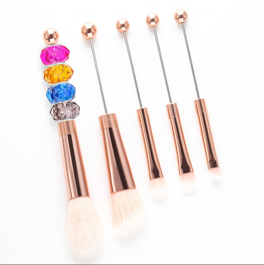 DIY Beaded Makeup Brush Set