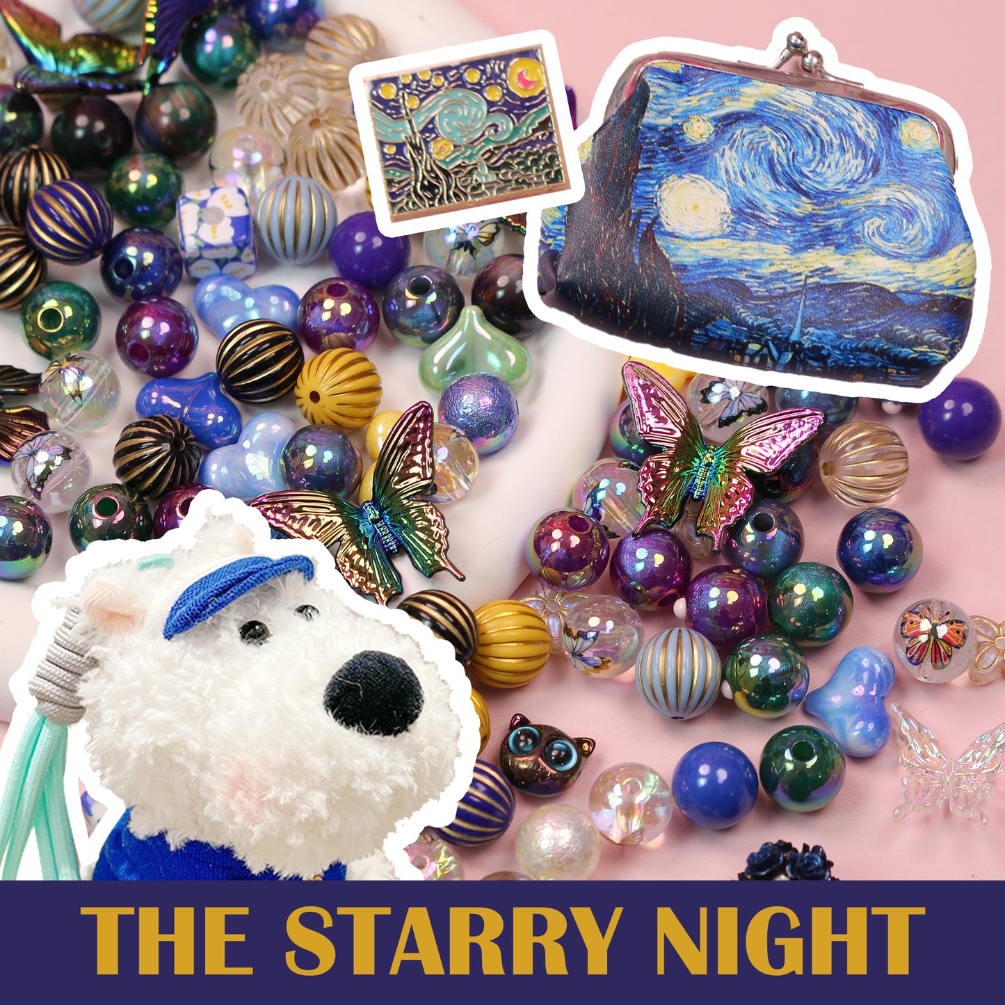 👂🏻Van Gogh👨🏻‍🎨The Starry Night beads- Open In Live