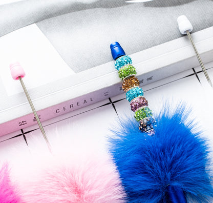 Fluffy Beaded Pen - Random Color