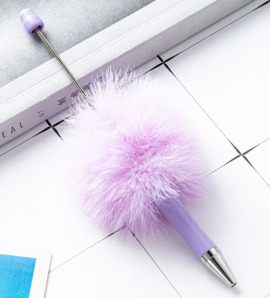 Fluffy Beaded Pen - Random Color