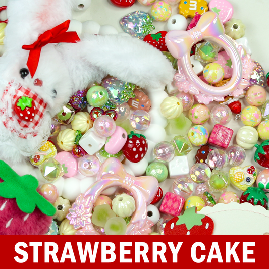 Creamy Strawberry Cake Beads