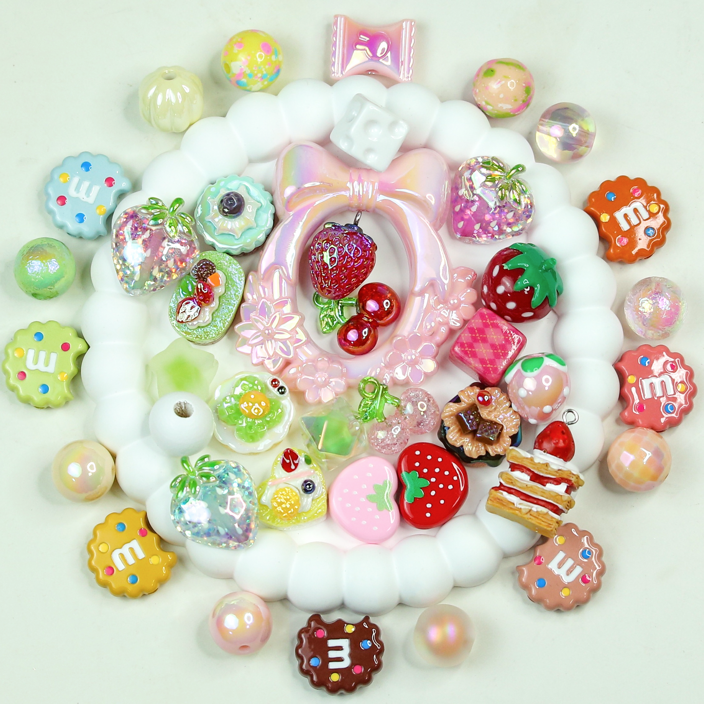 Creamy Strawberry Cake Beads