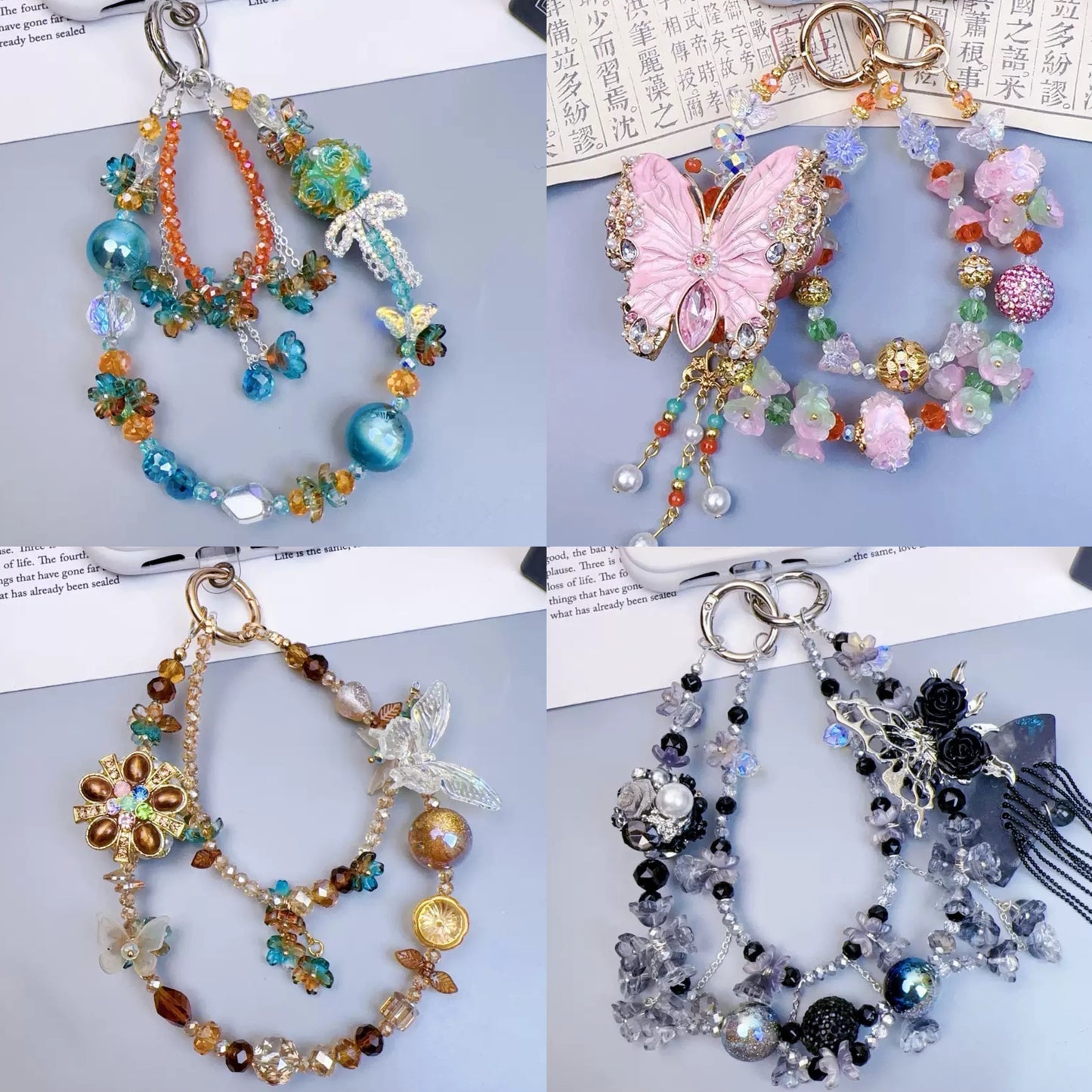 Sparkling Phone Charm | Multi-style Crystal & Rhinestone Strap | Fairycore Personalized Decorative Chain