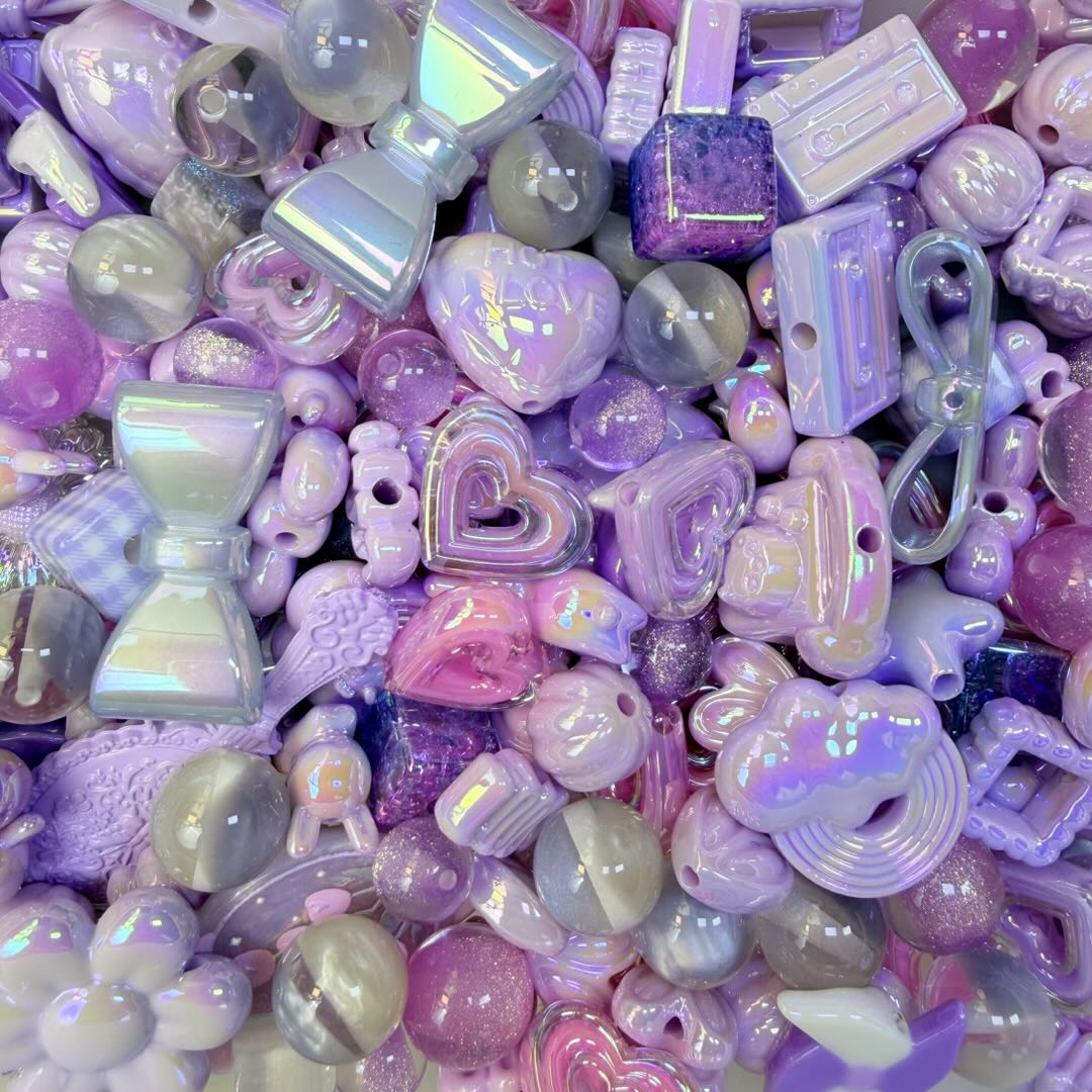 purple tulip Beads