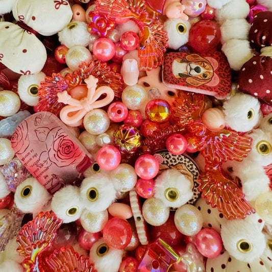 Cozy Red Plush Beads