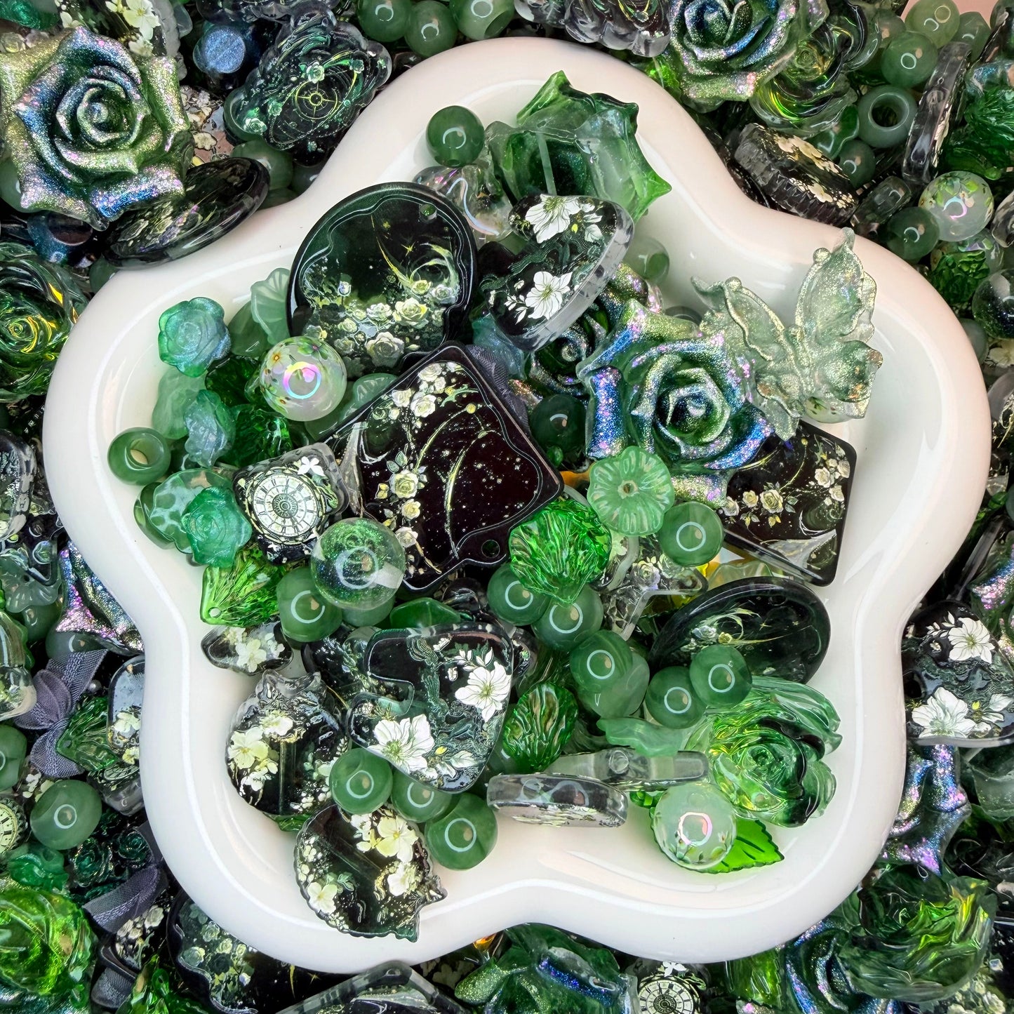 Dark Green Gothic Rose