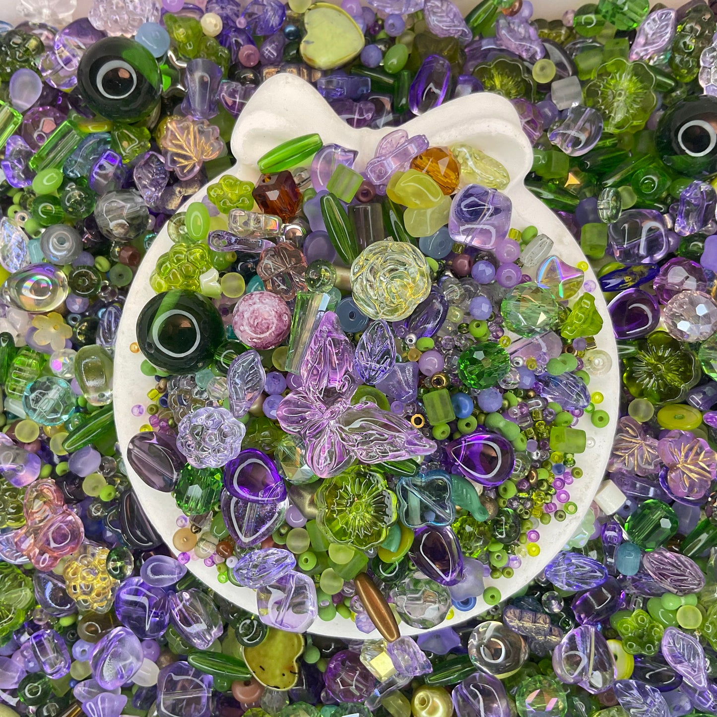 Wisteria flowers Glass Beads