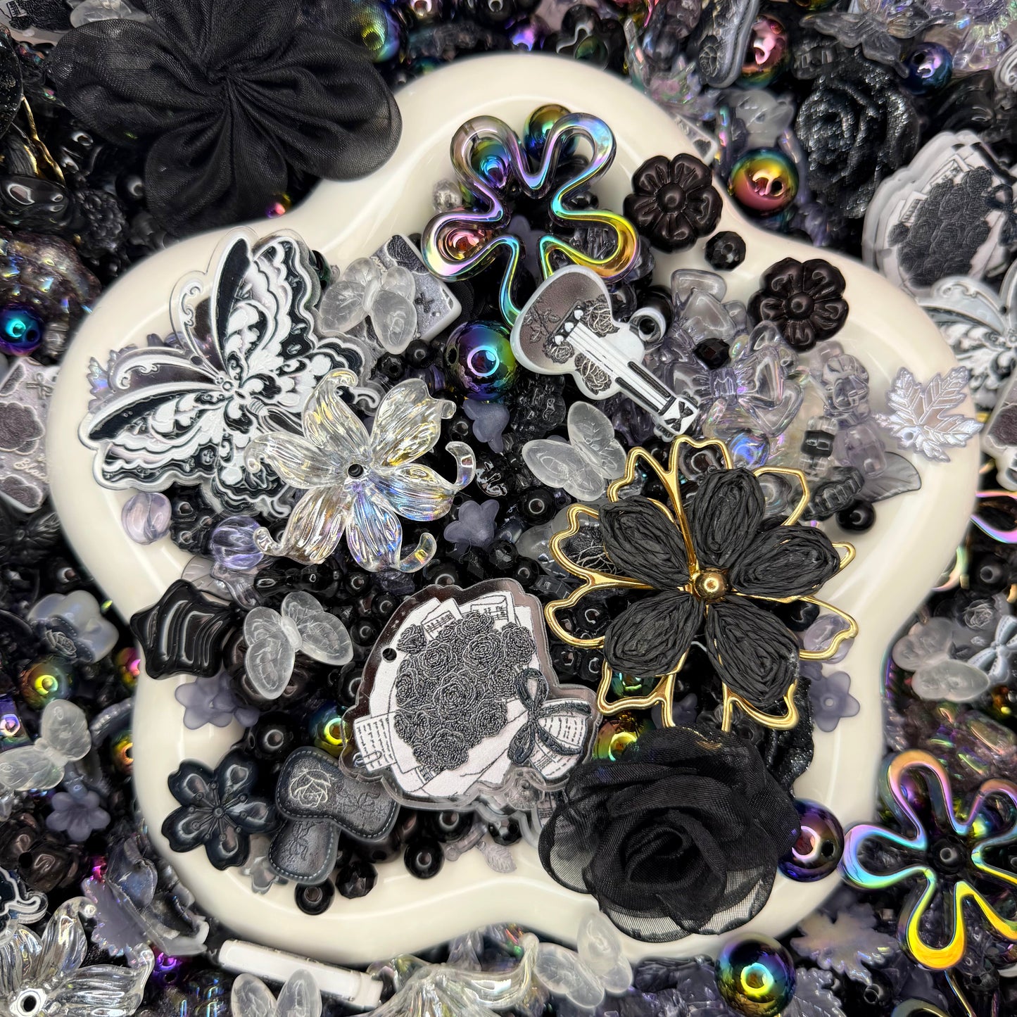 Black Rose beads