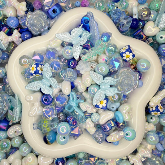 Ice Blue Butterfly beads
