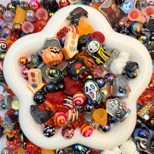 Ghost Pumpkin Beads