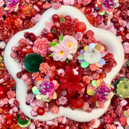 Peony soft rubber flower mix