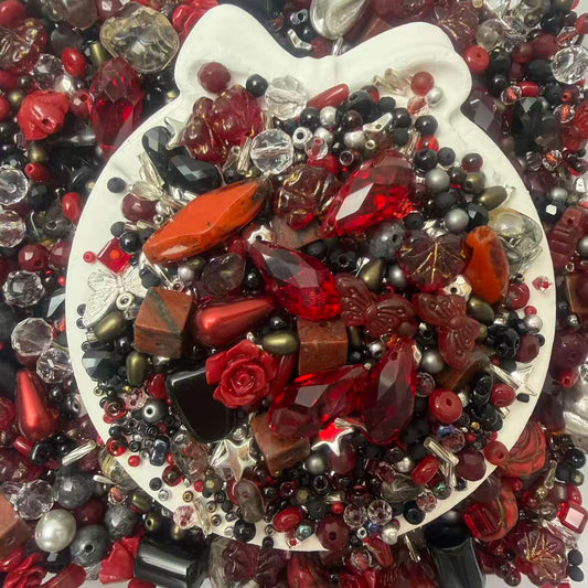 Ruby  Glass beads