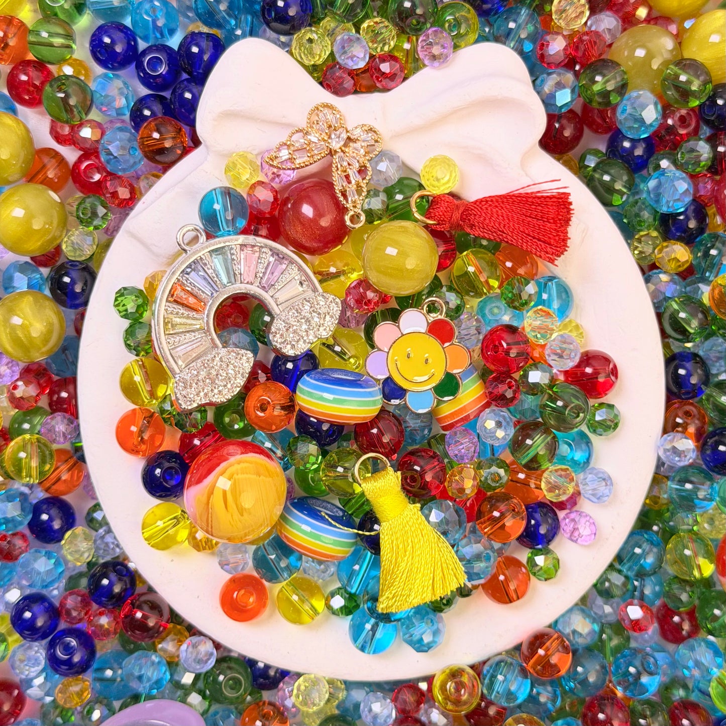 Rainbow crystal Glass beads