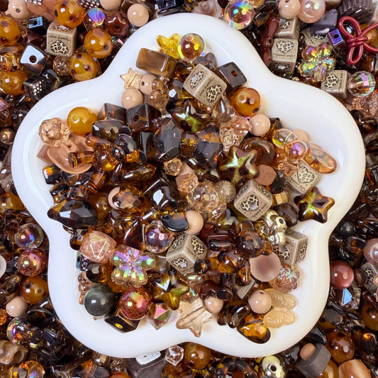 Caramel leopard Beads